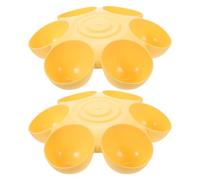 2 Piezas Cuenco para Mascotas de 6 Divisiones Forma de Flor | Plástico, Diseño de Seis Ranuras, Apto para Perro y Gato, Uso Diario en Comida y Agua