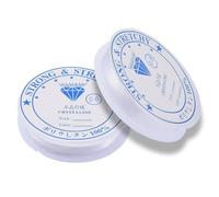 2 Piezas Cuerdas e Hilos para Abalorios Transparente,Pulsera Transparente con Hilo,Hilo de joyería de Perlas,Resistencia al desgarro,Alta Elasticidad,Joyería(0.6mm-12M,0.8mm-6M)