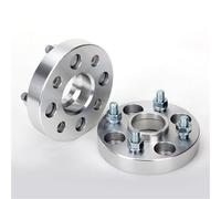 2 Piezas De 15-40 Mm Accesorios Para Coche Espaciadores Rueda Kit Ensanchamiento Adaptadores Para Citroën C2/C3/C3-XR/C4/C4L/C4(2PCS 20mm silver)