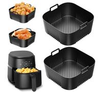 2 piezas de 17 cm Molde para Air Fryer para Philips 4.1L Airfryer Serie 3000 L HD9252/90, Molde de Silicona Plano para Air Fryer para Serie 5000 4.1L HD9255-80, Accesorios de Cocina 4-4.1 L