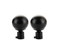 2 piezas de 22/28 mm, tapas for extremos de varillas de cortina redondas huecas for el hogar, accesorios for cabezales de varillas de cortina. Para barra de cortina, riel de cortina(Black-28mm-A)