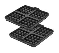 2 piezas de 4 platos de silicona para gofres para 2 rebanadores de silicona adecuados para cocina y almacenamiento, haciendo que tu rutina de desayuno sea muy fácil (negro)