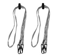 2 Piezas de 70 cm/21.56" Ajustable Gris Nylon Cap Retainer Windproof Cap Rope Belt Extraíble Sombrero Chin Cord Correa con Hebilla de Retención Clip Fastener para Pesca Golfing Barco Sailing Sun Hat