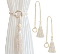 2 Piezas De Abrazaderas Para Cortinas, Pinzas Para Cortinas, Para Decoración Del Hogar Y La Oficina, Hebilla Redonda Para Cortinas, Beige