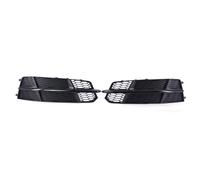 2 piezas de ABS for parachoques delantero coche, luz antiniebla, rejilla inferior, cubierta repuesto compatible con Audi A6, C7, S-line 2016, 2017 y 2018, parrillas carreras(Bright Black)