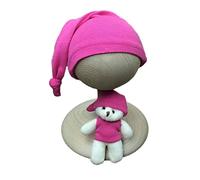 2 piezas de accesorios de fotografía para recién nacidos, gorro de bebé para muñeca, conjunto de fotos para bebés, nudo de cola larga