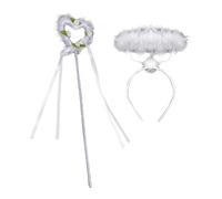 2 Piezas De Accesorios Para Disfraz De Ángel De Halloween Diadema De Halos Y Varita Mágica Regalo Diadema De Halos Iluminada Para Disfraces