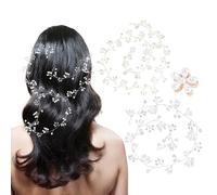 2 Piezas De Accesorios Para El Cabello De Perlas, 1 Pieza De Clip De Flores De Perlas, Conjunto De Accesorios Para El Cabello De Boda, Diadema De Súper Hada, Tocados De Novia Y Dama De Honor