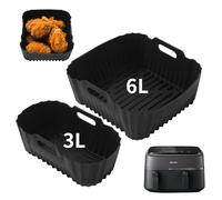 2 piezas de accesorios para Philips Dual Basket Airfryer serie 3000 6L/3L, resistente al desgaste y al desgarro, molde de silicona, accesorio para freidora de aire caliente Philips Airfryer Dual