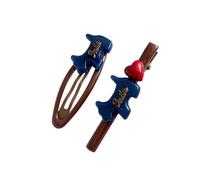 2 piezas de accesorios portátiles para el cabello Clip encantador corazón de perro japonés Corea Pasador Coreano Uso diario Fiesta Corea Clip de detalle de corazón