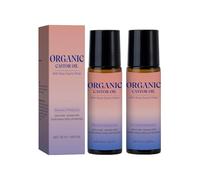 2 Piezas de Aceite de Ricino Orgánico con Rodillo de Cuarzo Rosa, Suave y Nutritivo para la Piel, Aceite de Ricino Biológico con Rodillo de Cuarzo Rosa, Ingredientes Naturales, Apto para Todo Tipo de