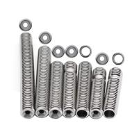 2 Piezas de Acero Inoxidable con Garganta Larga M6 de 30 mm, 40 mm y 50 mm, roscadas, compatibles con filamento MK8 MK9 de 1,75 mm, Piezas de Impresora 3D(30 Throught and Hole)