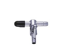 2 piezas de acero inoxidable for bomba de aire de acuario, tubo de flujo de aire, válvula de control de línea, accesorios for bomba de aire, pecera.(T type 1 way)