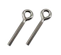 2 piezas de acero inoxidable M16 perno de ojo de vástago largo roscado Rod Ringbolt anillo cerrado ojal perno