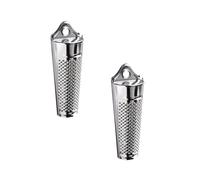 2 piezas de acero inoxidable multifuncionales plateadas para cocina, jengibre, ajo, nuez moscada, nuez, nuez, limón, herramienta de cepilladora de mano, herramienta duradera y profesional de cocina