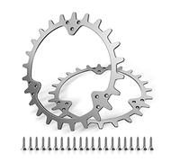 2 piezas de acero inoxidable para robot cortacésped 420/320/430X/435X/440/450X, tamaño de rueda de 255 mm, 18 tornillos de acero inoxidable para más agarre, accesorios para robot