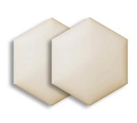 2 piezas de acolchado de pared anticolisión, paneles de pared de tela hexagonal, autoadhesivos, 3D, decoración de pared para cabecero de dormitorio y sala de estar