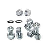 2 piezas de acoplador de grifo de agua plateado M22 x M16 M18 M20 M24 M28, conector de rosca de latón, accesorios de cocina y baño.(Male M22 M18)