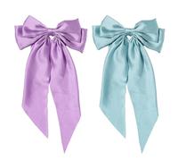 2 Piezas De Aguja De Bughaar, Arcos De Color Sólido Francés, Accesorios Para El Cabello Elees Y De Moda Para Mujeres, Quasten -Streamer -Bogen Y Aguja De Cabello, Decoración Del Peinado