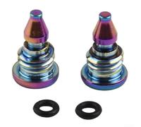 2 piezas de aleaciones de titanio para tornillos de purga de bicicleta con anillo O para frenos Magura EBT, oro negro para pernos arco iris, piezas de repuesto para MTB Road para kit de mantenimiento