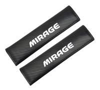 2 Piezas De Almohadillas De Cinturón De Seguridad Para Automóvil De Cuero Y Fibra De Carbono Para Mitsubishi MIRAGE, Suaves Y Cómodas, Almohadilla De Hombro Para Correa De Seguridad O Equipaje