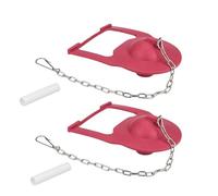 2 piezas de alto rendimiento retrete de goma de repuesto ahorro de agua con cadenas de acero inoxidable alto rendimiento goma