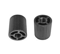 2 piezas de aluminio 1/4-20 rosca hembra cámara para DSLR brazos y trípodes de luz accesorios a través del agujero doble adaptador hembra