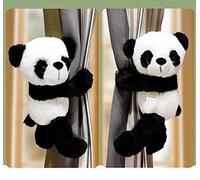 2 piezas de alzapaños con hebilla de cortina de dibujos animados, correa de animales, gancho para cortina, clip para amarre para niños, habitación de guardería, decoración de ventana (Panda)