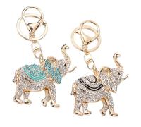 2 Piezas De Anillo De Llave con Incrustaciones De Diamantes De Elefante, Linda Decoración De Metales De Animales, Llavero Creativo Y De Moda, Cole De Bolsos para Mujeres, Accesorios Clave.