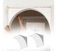 2 piezas de arco de puerta redondeado de espuma, kit de arco de puerta pintable, ribete precurvado para sala de estar, decoración de medio círculo superior para decoración del hogar