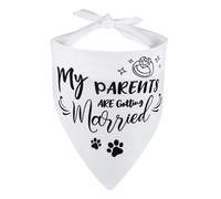 2 Piezas de Bandanas para Perros de Boda, Bandana para Perros My Parents Are Getting Married Accesorios para Perros de Boda de Poliéster Suave para Decoración de Perros de Boda