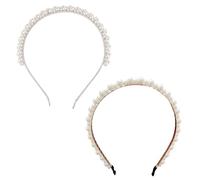 2 Piezas De Bandas Para El Cabello Con Perlas, Bandas Para El Cabello Retro, Elees Bandas Para El Cabello Para Damas, Accesorios Para El Cabello Con Perlas De Imitación