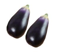 2 Piezas de berenjenas simuladas, berenjenas Artificiales de PU, Verduras de simulación, Modelos de enseñanza Hechos a Mano para Profesores, berenjenas fáciles de Limpiar