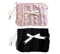 2 Piezas De Billetera De Monedas De Arco, Mini Linda, Suave Y Simple Y De Moda De Almacenamiento Multifunción Para Mujeres, Herramientas De Almacenamiento Creativo.