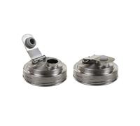 2 Piezas de Boca Ancha Mason Jar Tapa de Caño de Vertido de Acero Inoxidable, Tapas de Tarro de Masón Reutilizables para Tarros de Masón de Boca