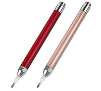 2 piezas de bolígrafo de iluminación de perforación con luz, cepillo de perforación, accesorios y herramientas de arte de diamantes, suministros de bordado, bolígrafo de perforación