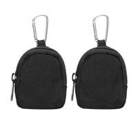 2 Piezas De Bolsas De Llave Negra, Bolsa Breve De Monedas Negras, Anillo De Llave De Llavero, Llave De Viaje, Bolsa De Monedas, Llave Anti-Luz, Monedas, Bolsa De Joyería.