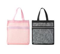 2 Piezas De Bolso De Malla, Bolsa De Almacenamiento Portátil, Bolsa De Almacenamiento De Viajes, Bolsa De Playa, Adecuada para Gimnasio, Viajes, Acampar.