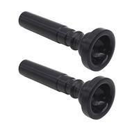 2 piezas de boquilla de trompeta de grado alimenticio, accesorios de trompeta ABS para instrumentos de latón, negro y blanco