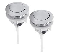 2 piezas de botón superior unipolar, botón doble de inodoro, botón superior de inodoro, accesorio de tanque de inodoro, interruptor manual de presión única (38 mm)