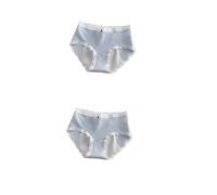 2 Piezas de Bragas Posparto de Algodón para El Período para Adolescentes Kit de Inicio para El Primer Período Ropa Interior Absorbente a Prueba de Fugas para Flujo Abundante Bragas Azules M