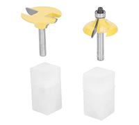 2 piezas de broca de enrutador con vástago de 8 mm para plantillas de bandejas y cuencos, broca de fresado para carpintería de aleación de acero de tungsteno con recubrimiento de