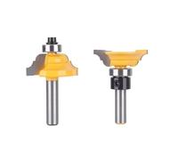 2 piezas de brocas for riel de estilo OGEE romano doble for fresadora de carpintería, fresa frontal de carburo, fresa de extremo(6mm shank)