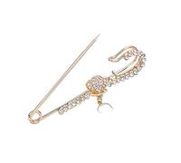 2 piezas de broche colgante de flores de moda, broche de diamantes de imitación para mujer, cárdigan, bufanda, botón, clip, sombrero, ropa, alfiler de solapa, accesorios