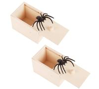 2 Piezas De Broma De Araña En Una , De Broma De Madera Asustar