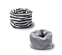 2 piezas de bufanda de bucle para niños de algodón para otoño e invierno, bufanda de bebé, calentador de cuello para niñas y niños, W22/L40
