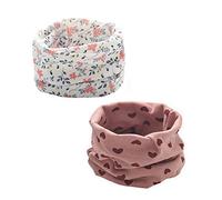 2 piezas de bufanda de bucle para niños de algodón para otoño e invierno, bufanda de bebé, calentador de cuello para niñas y niños, W22/L40