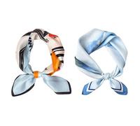 2 Piezas De Bufandas De Seda Pequeñas De Moda, Accesorios Para Mujeres, Bufandas De Seda Retro Y Elees, Que Se Pueden Usar Como Bufandas De Cuello, Ropa De Cabeza Y Decoraciones De Embalaje.
