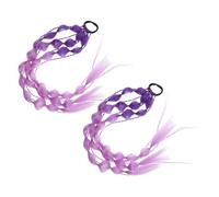 2 Piezas De Caballo Burbuja Infantil Cepillo Especial Para Limpiar Cepillos Coletas De Colores Diademas De Alta Elasticidad Borde De Armario Felpudos Púrpura Fibra Química Ipetboom