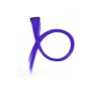 2 piezas de cabello para uso diario, extensiones de cabello para colgar en las orejas, tiras de color, un clip, extensiones de pelo largo para mujer, uso diario (violetas)